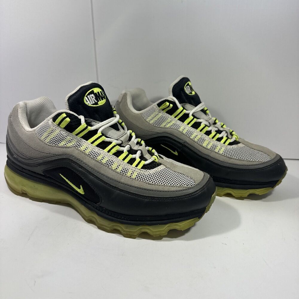 Nike Men's Air Max 24/7 24-7 Black Gray Volt Yellow 397252-002 Size 9 Rare Mint